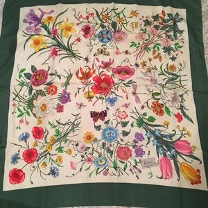 Gucci Silk Floral Scarf